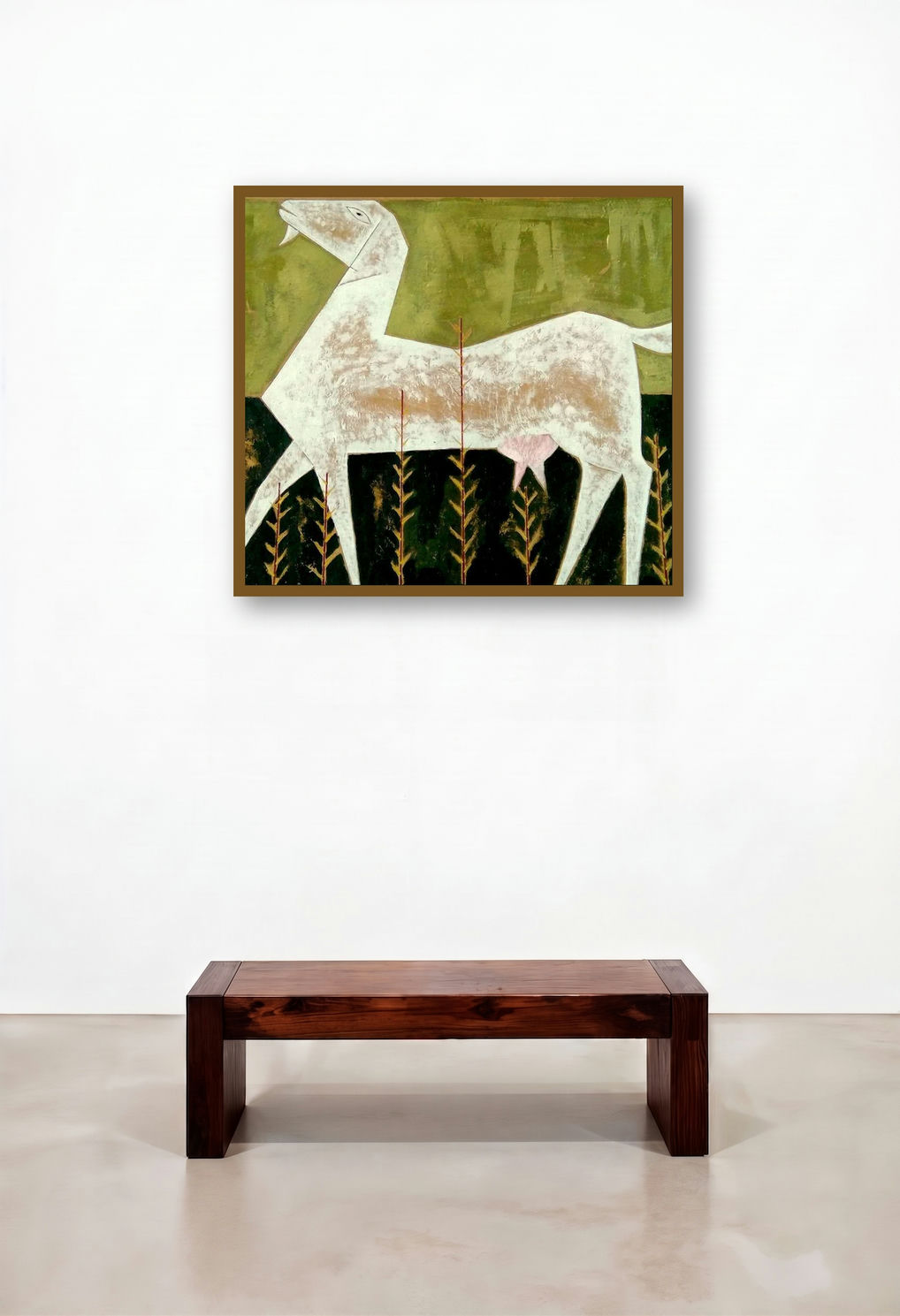 Goat (The Goat) by artist Ranjith Raghupathy displayed in a Art Deco Study