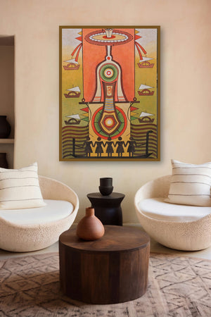 God1 (The Ascent) by artist Binay Polley displayed in a Minimalist gallery