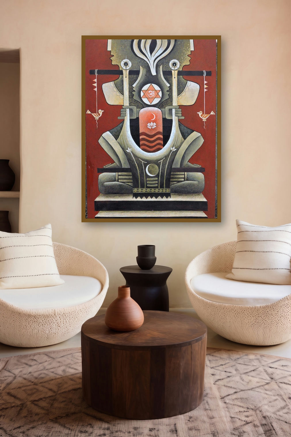God2 (Divine Union) by artist Binay Polley displayed in a Contemporary Exhibition gallery