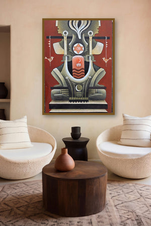 God2 (Divine Union) by artist Binay Polley displayed in a Contemporary Exhibition gallery