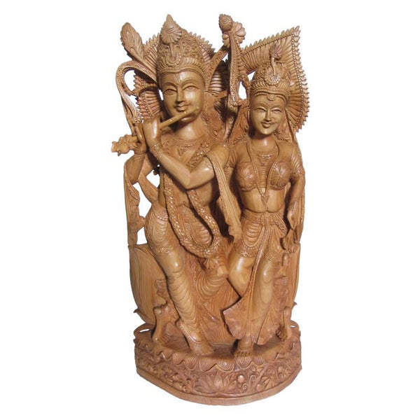 Goddess Radha With Lord Krishna by Ecraft India | ArtZolo.com