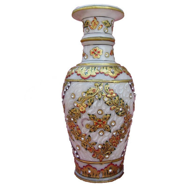 Gold Painted Marble Vase Handicraft By Ecraft India