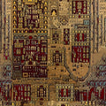 The Golden Citadel' figurative mixed-media painting by artist Anil Kumar, 72x45 inch, on canvas