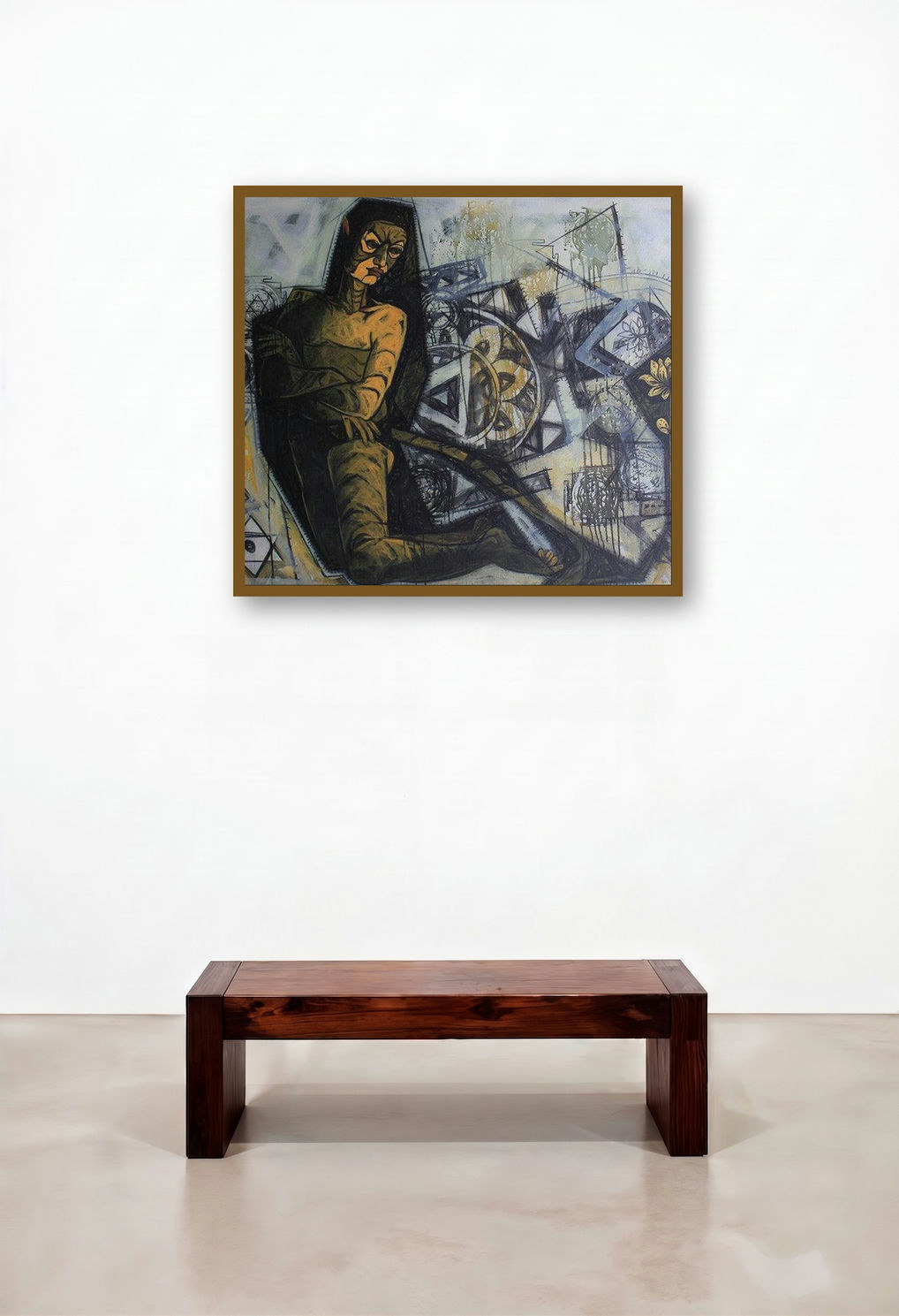 Golden Lotus (Abstract Figure)
