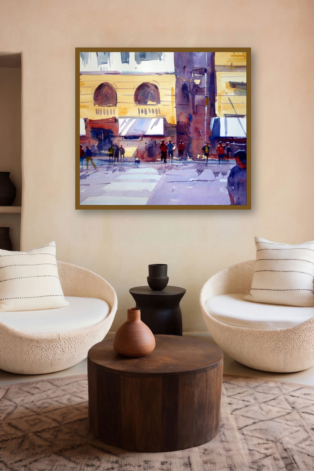 Good Afternoon by artist Ravee Songirkar displayed in a Indian Art gallery