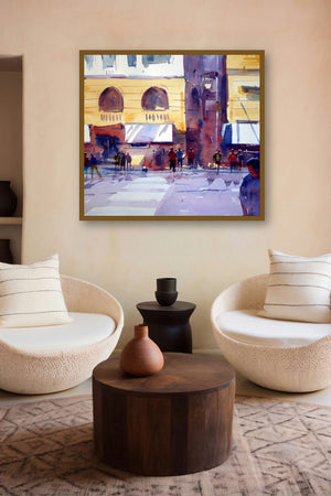 Good Afternoon by artist Ravee Songirkar displayed in a Indian Art gallery