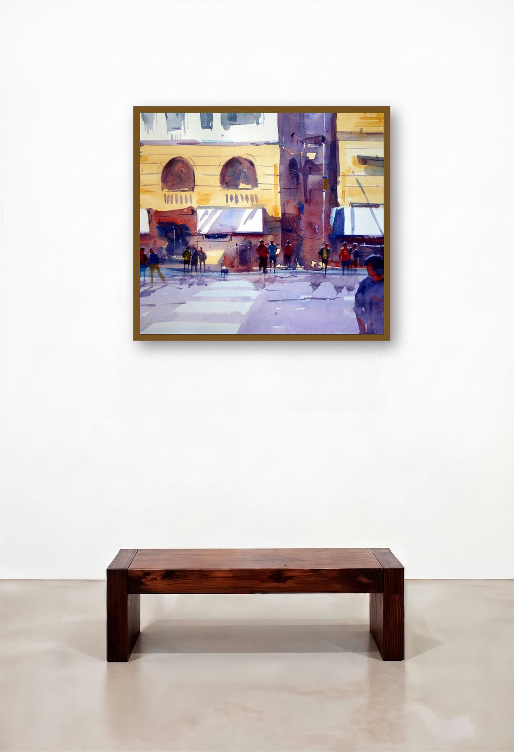 Good Afternoon by artist Ravee Songirkar displayed in a Modern Hallway
