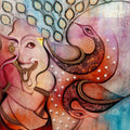 Gopalila 2' religious mixed-media painting by artist Mohit Bhardwaj, 36x30 inch, on canvas