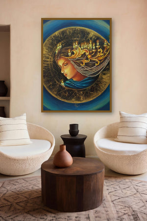Gorgeous Lady (The Guiding Light) by artist Sonia Kumar displayed in a Curated gallery