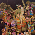 Govardhan 3' religious acrylic painting by artist Siddharth Shingade, 48x36 inch, on canvas