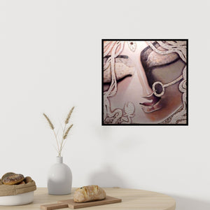 In-situ view of Subrata Ghosh's 'Gracious Ii (Whispers of Serenity)' painting in a room