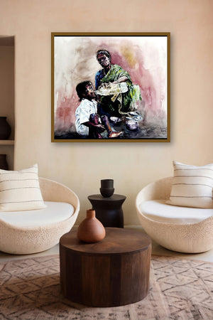 Grand Mother Love 1 by artist SRV ARTIST displayed in a Boutique gallery