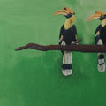 Animals acrylic painting titled 'Great Indian Hornbills', 24x36 inches, by artist Yashodan Heblekar on Canvas