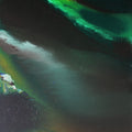 Green Lighting' contemporary acrylic painting by artist Vinoda Revansiddaiah, 48x24 inch, on canvas