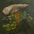 Food acrylic painting titled 'Green With White Chillies', 9x8 inches, by artist Mahendra Parmar on Paper