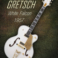 Music photography titled 'Gretsch White Falcon 1957', 15x11 inches, by artist Shavit Mason on