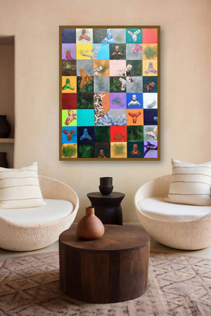 Grid 1 (Tetrapod Grid) by artist Saurab Bhardwaj displayed in a Museum Style gallery