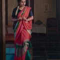 Grishma' figurative oil painting by artist Mahesh Soundatte, 42x28 inch, on linen