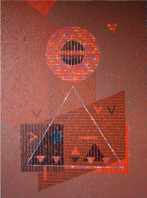 Abstract acrylic painting titled 'Growth 1', 36x48 inches, by artist Amol Satre on Canvas