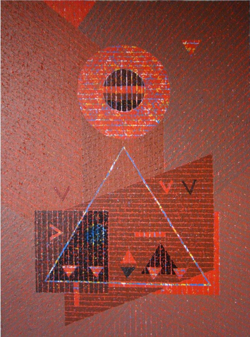 Abstract acrylic painting titled 'Growth 1', 36x48 inches, by artist Amol Satre on Canvas