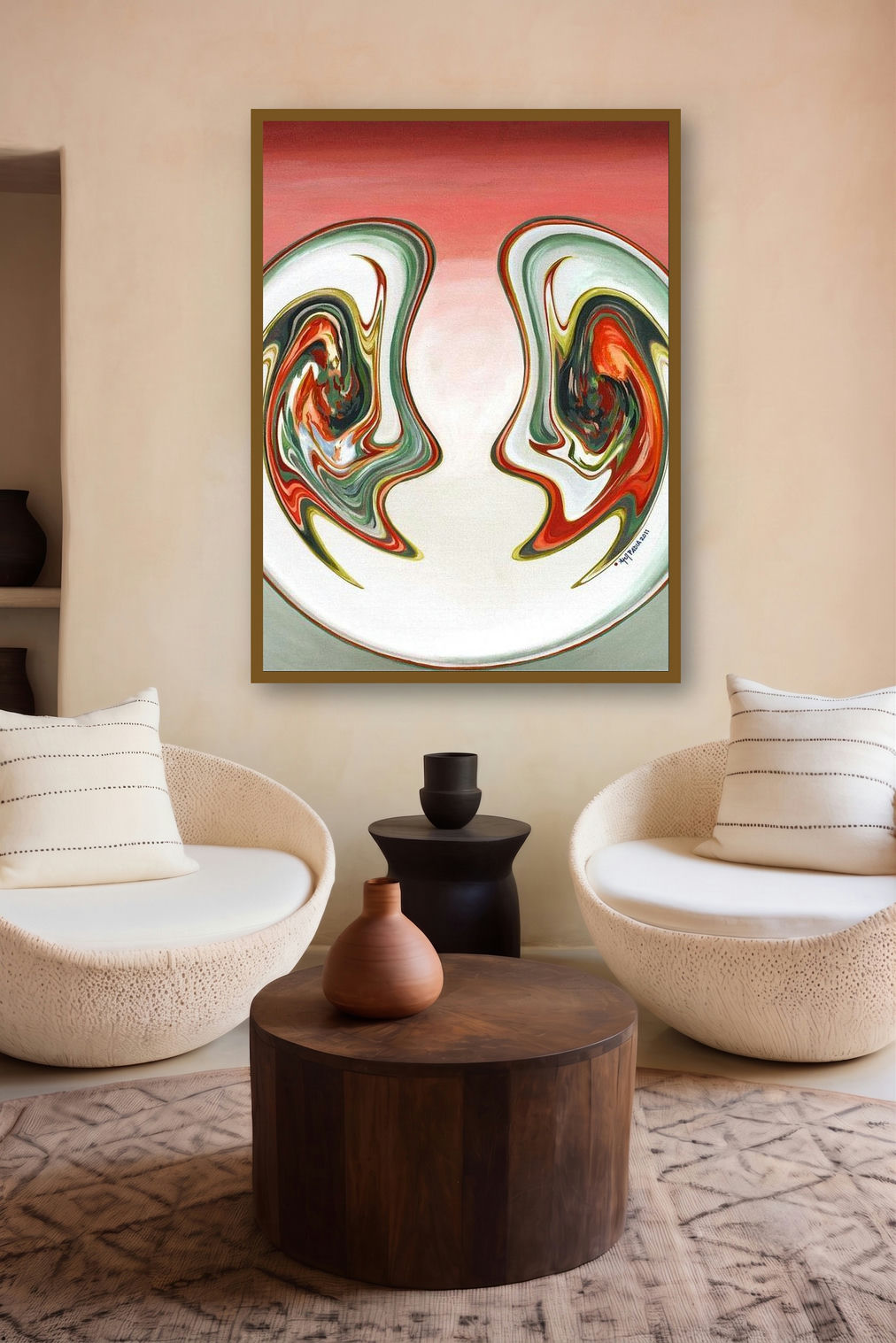 Guhya Samvad (Converging Identities) by artist Atul Padia displayed in a Contemporary gallery