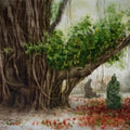 Gulmohar' figurative watercolor painting by artist Mohammad Yousuf, 10x14 inch, on paper