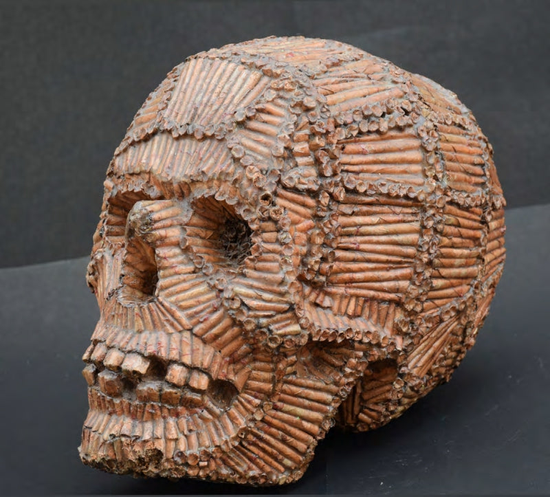 Gustakhee Maaf' contemporary Bidi, Fiberglass sculpture by artist Rambali Prajapati, 14x12 inch, on bidi, fiberglass
