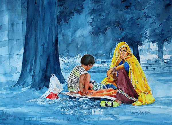 Gypsies 2 Painting by Abdul Salim | ArtZolo.com