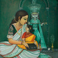 'Haate Khori' figurative acrylic painting by artist Sumon Naskar, 30x24 inch, on canvas