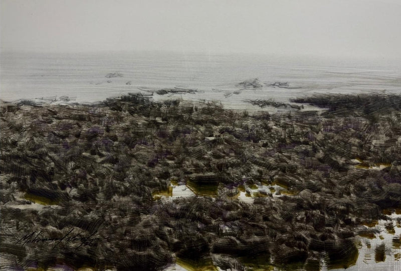Haji Ali Dargah 3' religious watercolor painting by artist Mohammad Yousuf, 10x14 inch, on paper
