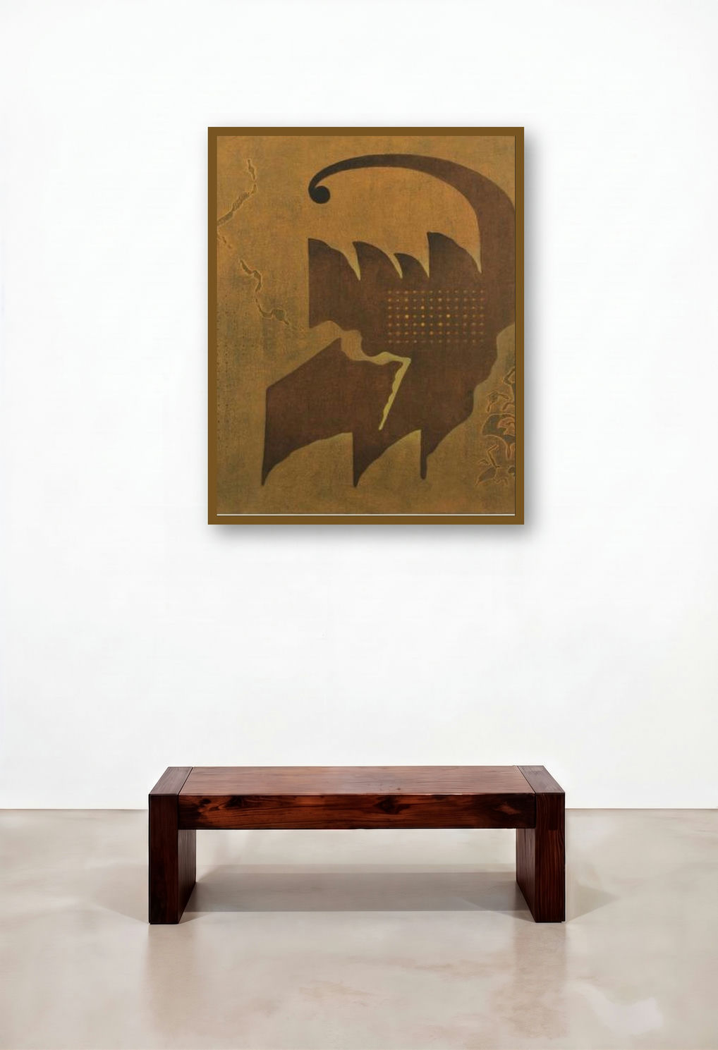 Hammer Down Abstract by artist Santosh More displayed in a Luxury Living Room