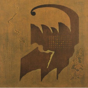 Hammer Down Abstract by Santosh More, Original Oil Abstract Painting on Canvas, Medium Square Wall Art