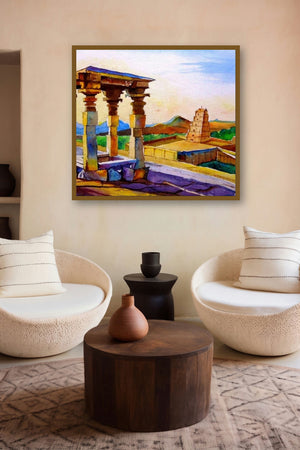 Hampi (Echoes of Glory) by artist Chetan Agrawal displayed in a Contemporary Exhibition gallery