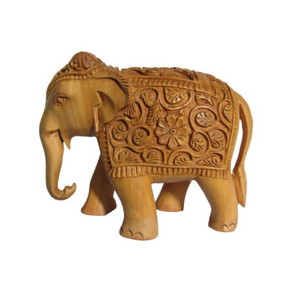 Hand Carved Elephant by Ecraft India | ArtZolo.com