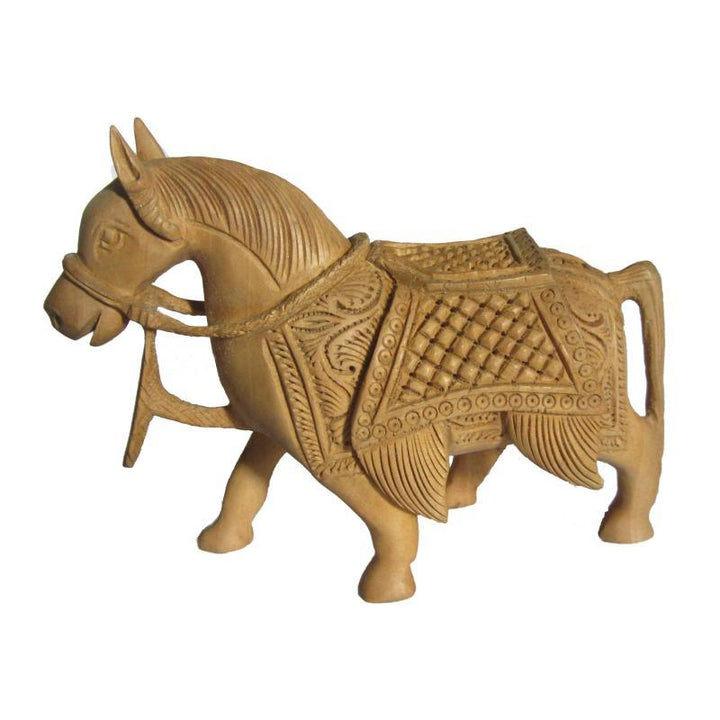 Hand Carved Horse Handicraft By Ecraft India