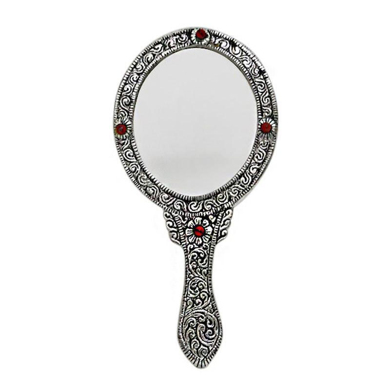 Lifestyle craft titled 'Hand Mirror Big Oval I', 8x4x1 inches, by artist Art Street on Metal