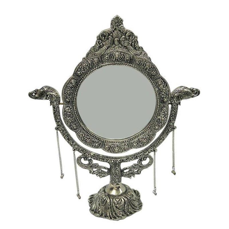 Lifestyle craft titled 'Hand Mirror Big Oval II', 16x13x1 inches, by artist Art Street on Metal