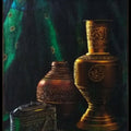 Still-life postercolor painting titled 'Handicraft 17', 18x13 inches, by artist Sanjay Sarfare on Handmade Mountboard