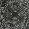Handler' contemporary wood cut printmaking by artist Prashant Kuwar, 20x22 inch, on paper