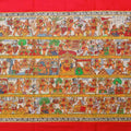 Hanuman Chalisa 1' religious phad traditional Art by artist Abhishek Joshi, 24x36 inch, on handmade cotton canv