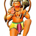 Religious craft titled 'Hanuman ji Statue', 20x15 inches, by artist Nitesh on Wrought Iron