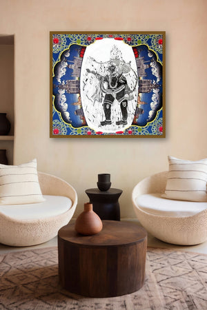 Hanuman1 by artist Amit Lodh displayed in a Contemporary gallery