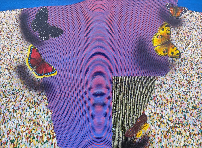 'Happy Vibration 49' animals acrylic painting by artist Ghanshyam Gupta, 24x33 inch, on canvas