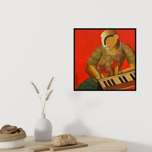 In-situ view of Anupam Pal's 'Harmonious Melodies (Harmonious Melodies)' painting in a room