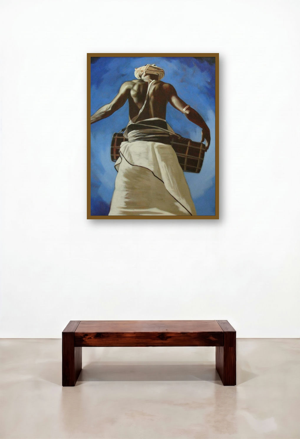 Harmony 1 (Rhythm in Motion) by artist Prasad Kulkarni displayed in a Traditional Family Room