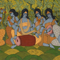 Harmony Of Devotion' figurative acrylic painting by artist Chetan Katigar, 36x57 inch, on canvas