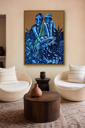 He And She (Bound by artist Nature) by artist Ranjith Raghupathy displayed in a Luxury gallery