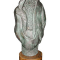 Figurative sculpture titled 'Head', 9x7x6 inches, by artist Sunil Chejara on Bronze
