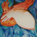 Healing In The Dream 1' contemporary dry-pastel painting by artist Rasana Bhardwaj, 36x30 inch, on paper