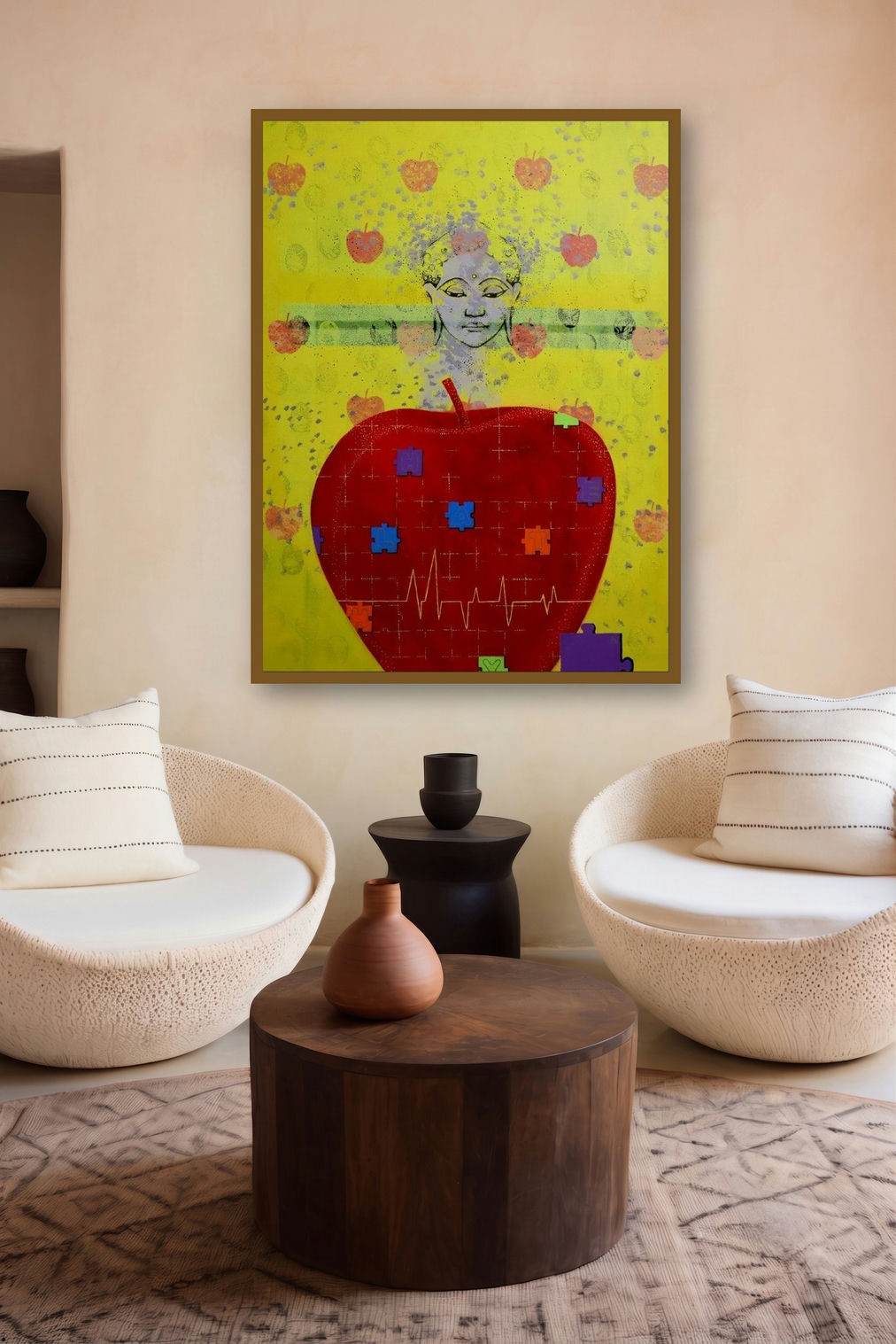 Healthy (Contemplation) by artist Ns Art displayed in a Luxury gallery
